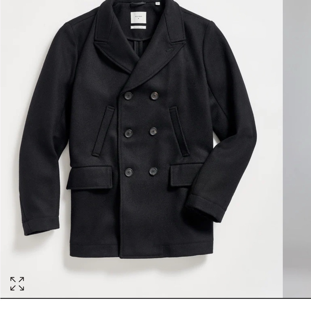 Billy Reid Black Bond Peacoat